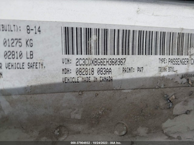 Dodge Charger Se 2014 2C3CDXBG6EH360367 Image 9