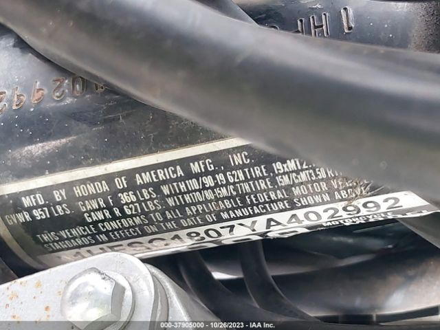 2000 HONDA VT1100 1HFSC1807YA402992 Photo 9