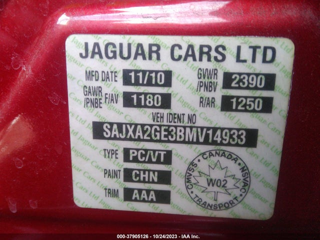 2011 JAGUAR XJ SAJXA2GE3BMV14933 Photo 8