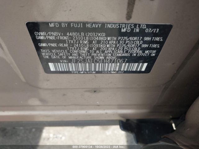 JF2SJAEC5EH471067 Subaru Forester 2.5i Premium