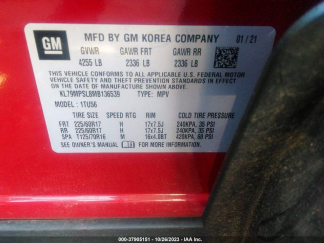 2021 CHEVROLET TRAILBLAZER KL79MPSL8MB136539 Photo 8