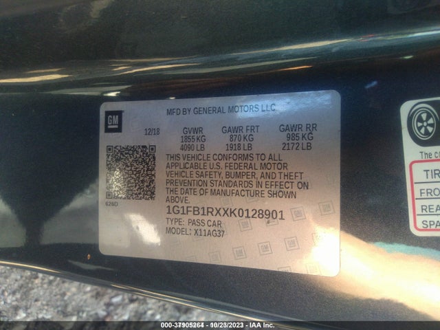 Chevrolet Camaro 1lt 2019 1G1FB1RXXK0128901 Image 9