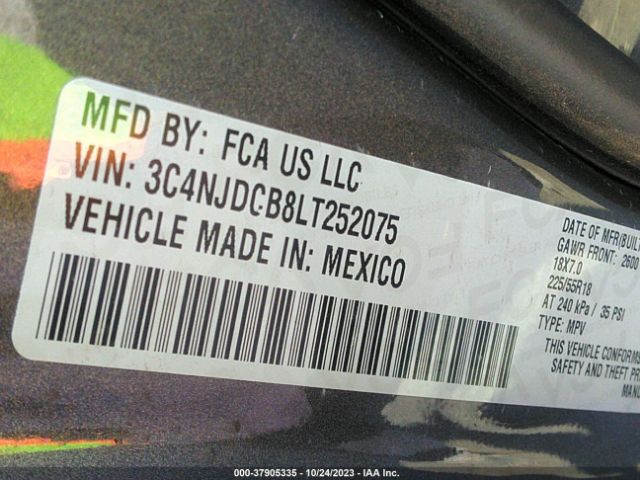 3C4NJDCB8LT252075 Jeep Compass Limited