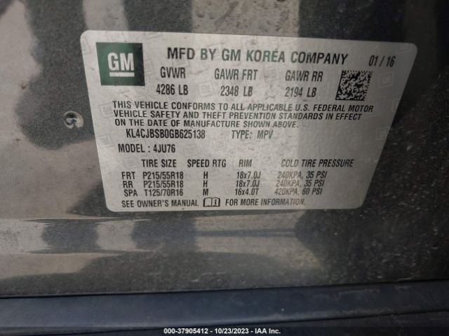 KL4CJBSB0GB625138 Buick Encore Convenience