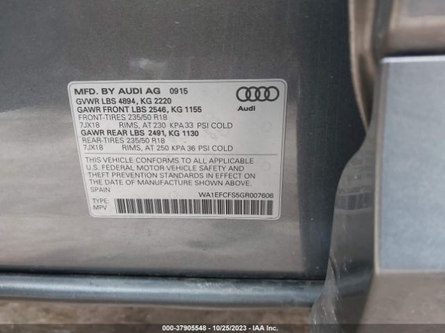 WA1EFCFS5GR007606 Audi Q3 2.0t Premium Plus