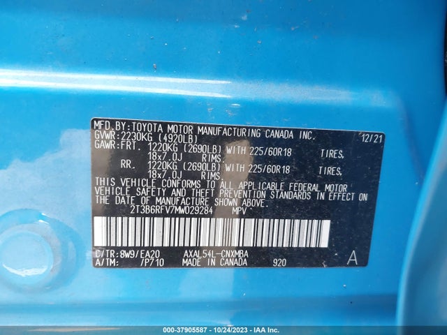Toyota RAV4 HYBRID 2021 2T3B6RFV7MW029284 Image 9