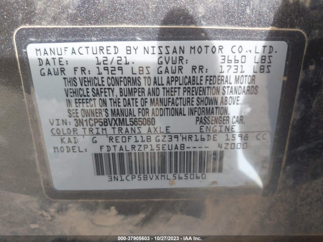 Nissan KICKS S 2021 3N1CP5BVXML565060 Image 9