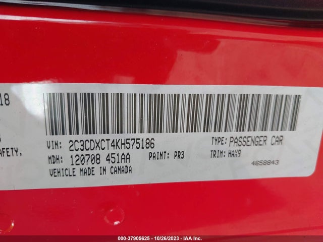 Dodge Charger R/t Rwd 2019 2C3CDXCT4KH575186 Image 9