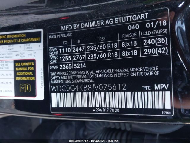 WDC0G4KB8JV075612 Mercedes-Benz Glc Glc 300