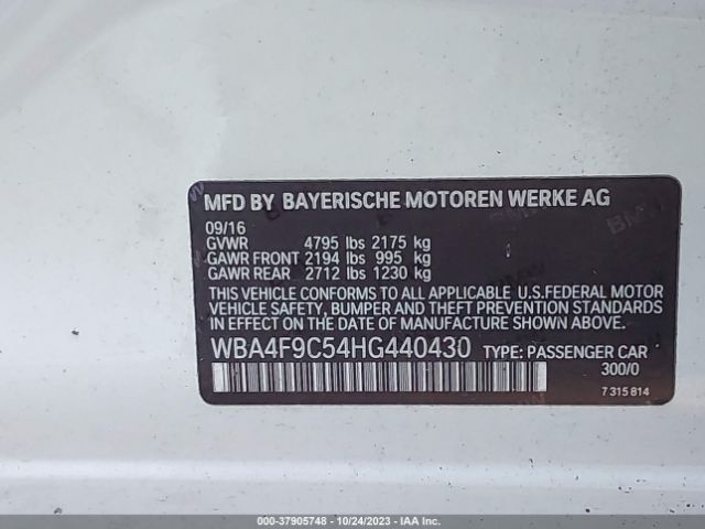 WBA4F9C54HG440430 BMW 4 Series 430i Xdrive