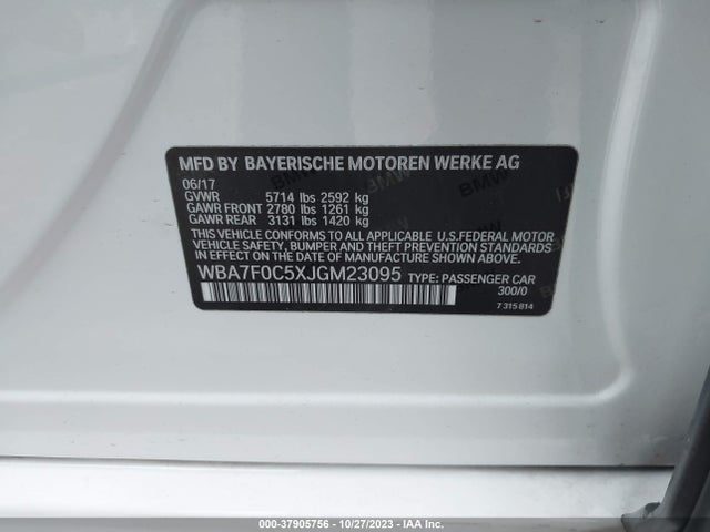 WBA7F0C5XJGM23095 BMW 750i