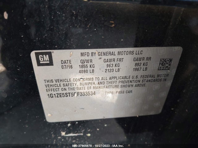 Chevrolet MALIBU 1LT 2016 1G1ZE5ST5GF333534 Image 9