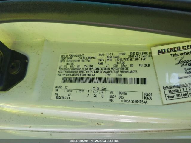 1FTNE2EW3EDA16743 Ford Econoline Cargo Van Commercial/recreational