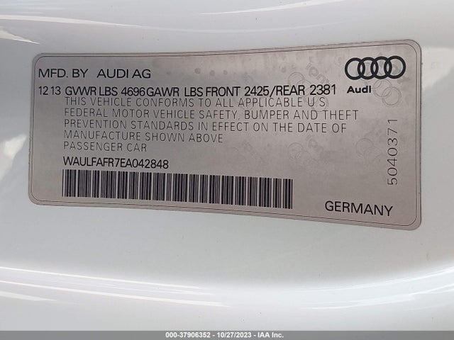 WAULFAFR7EA042848 Audi A5 Premium Plus
