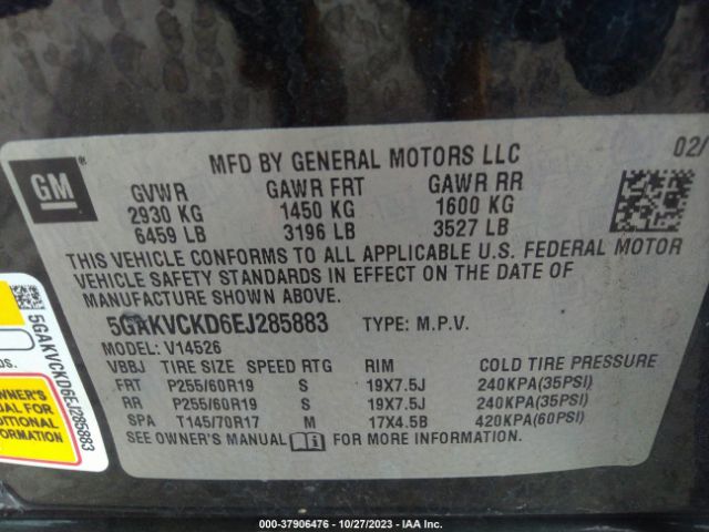 5GAKVCKD6EJ285883 Buick Enclave Premium