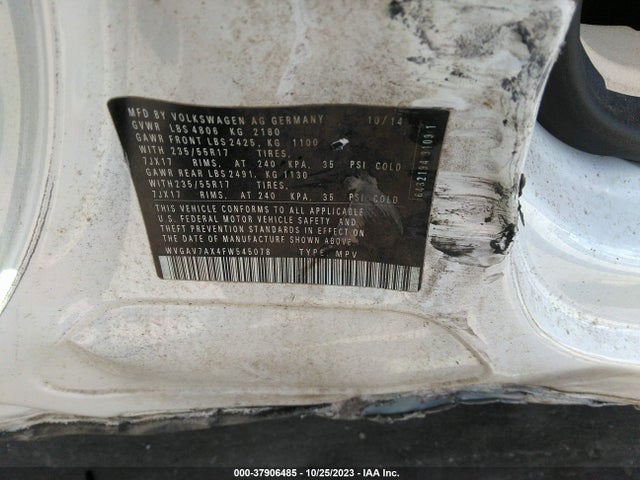 WVGAV7AX4FW545078 Volkswagen TIGUAN SE