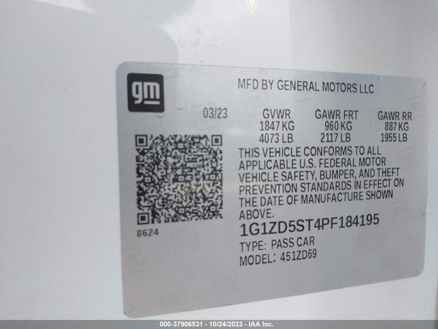 Chevrolet MALIBU LT 2023 1G1ZD5ST4PF184195 Image 9