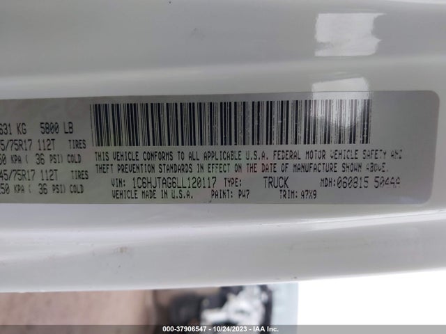 1C6HJTAG6LL120117 Jeep Gladiator Sport S