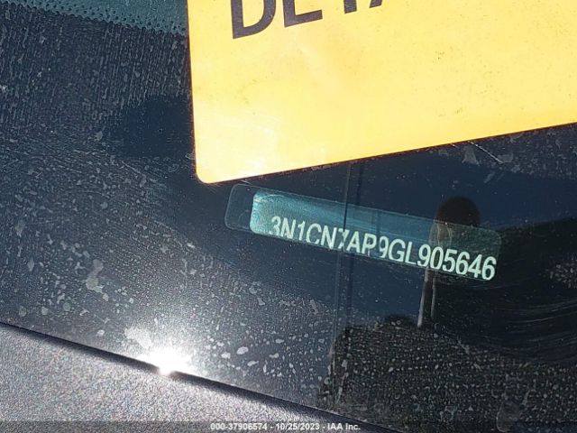 3N1CN7AP9GL905646 Nissan Versa S Plus