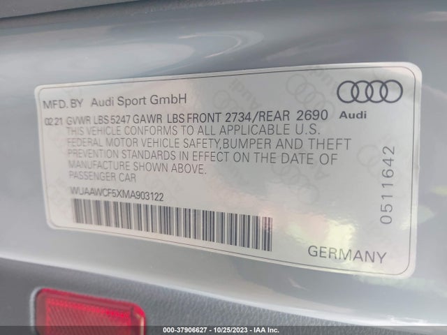 Audi RS 5 SPORTBACK 2021 WUAAWCF5XMA903122 Image 9