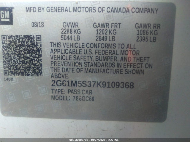 Cadillac XTS LUXURY 2019 2G61M5S37K9109368 Image 9