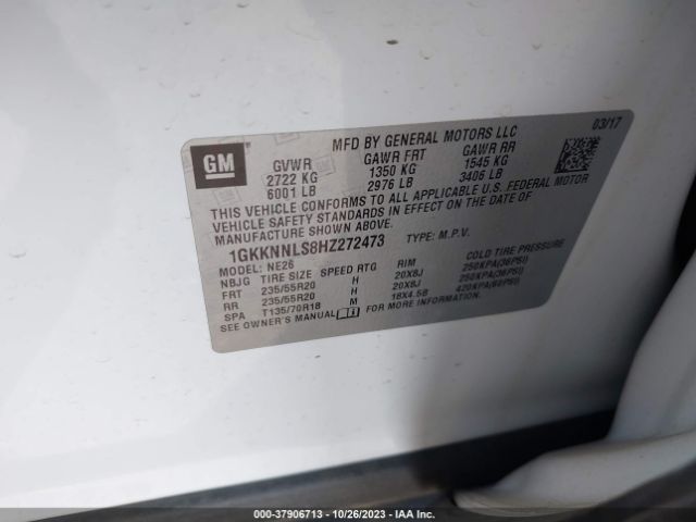 1GKKNNLS8HZ272473 GMC ACADIA SLT