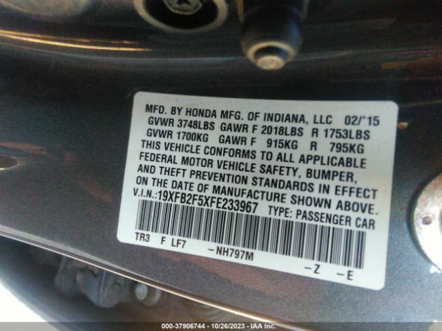 19XFB2F5XFE233967 Honda Civic Sedan Lx
