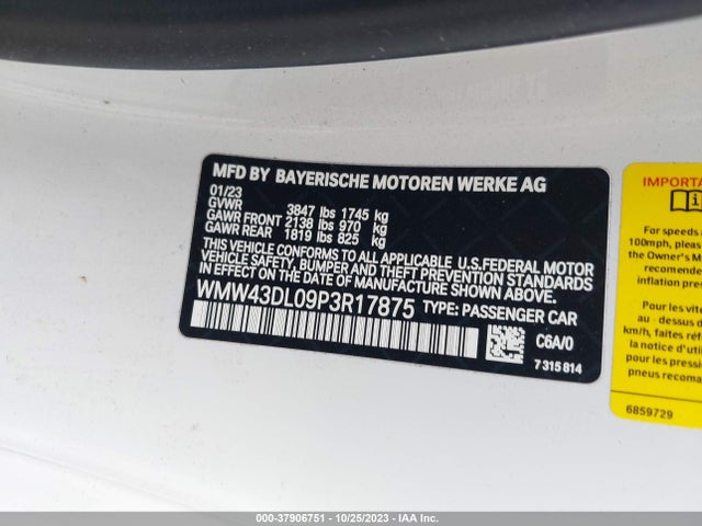 2023 MINI CONVERTIBLE WMW43DL09P3R17875 Photo 8