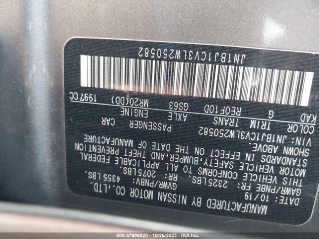 JN1BJ1CV3LW250582 Nissan Rogue Sport Sv