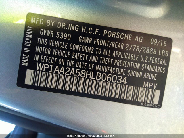 2017 PORSCHE MACAN WP1AA2A58HLB06034 Photo 8