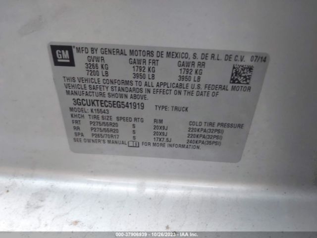 3GCUKTEC5EG541919 Chevrolet Silverado 1500 High Country
