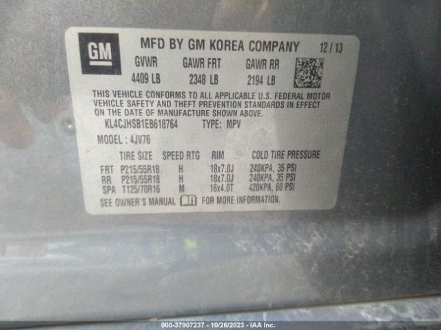 KL4CJHSB1EB618764 Buick Encore Premium