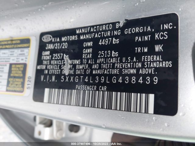 5XXGT4L39LG438439 KIA Optima Lx