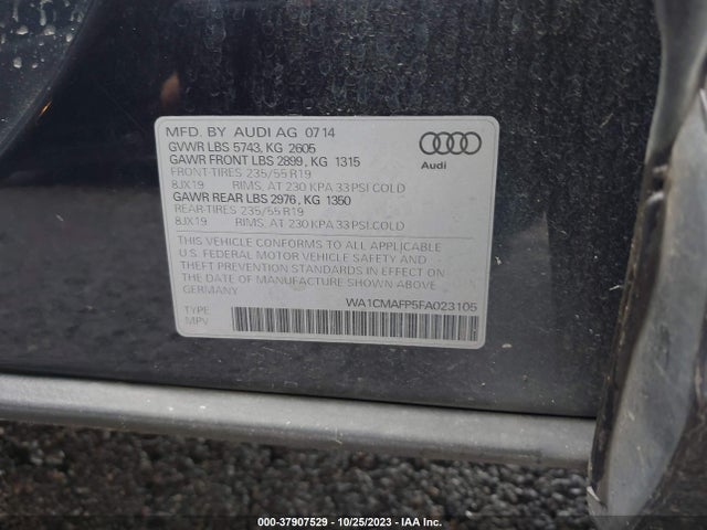 Audi Q5 3.0 Tdi Premium Plus 2015 WA1CMAFP5FA023105 Image 9