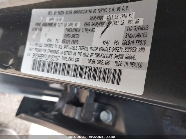 2020 MAZDA MAZDA3 SEDAN PREMIUM PACKAGE VIN: 3MZBPBEM7LM123157