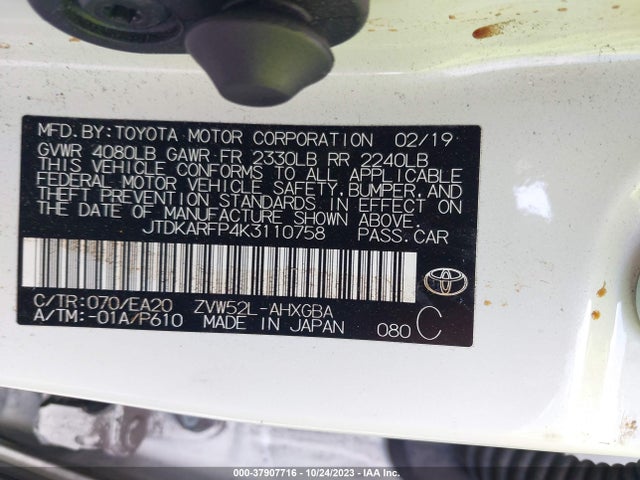 Toyota Prius Prime Premium 2019 JTDKARFP4K3110758 Image 9