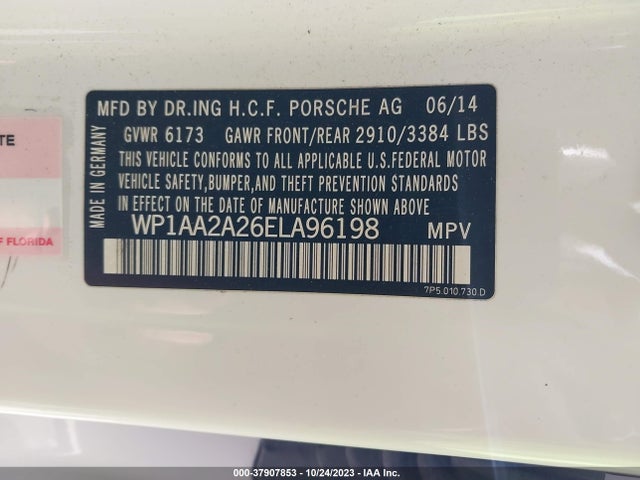 2014 PORSCHE CAYENNE WP1AA2A26ELA96198 Photo 8