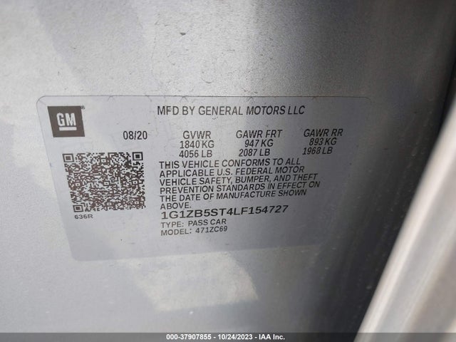 Chevrolet MALIBU LS 2020 1G1ZB5ST4LF154727 Image 9