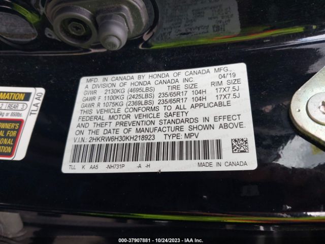2HKRW6H30KH218923 Honda CR-V LX