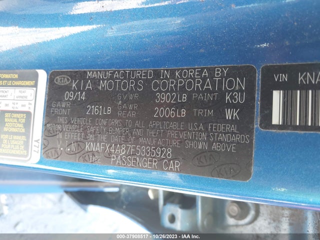 KIA FORTE EX 2015 KNAFX4A87F5335928 Image 9