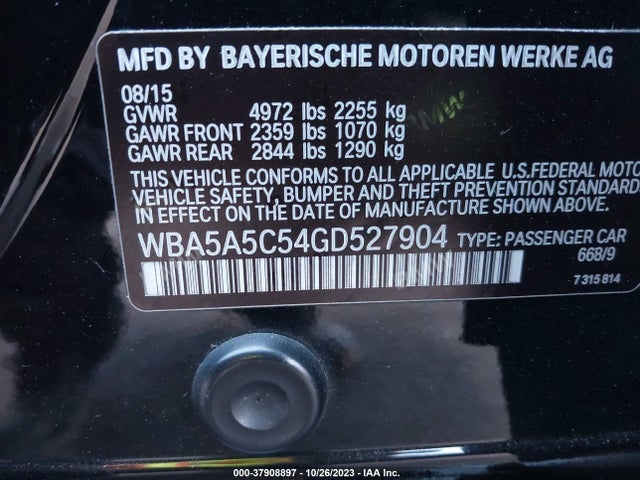 WBA5A5C54GD527904 BMW 528I