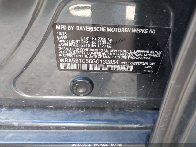 BMW 535i 2016 WBA5B1C56GG132854 Image 9