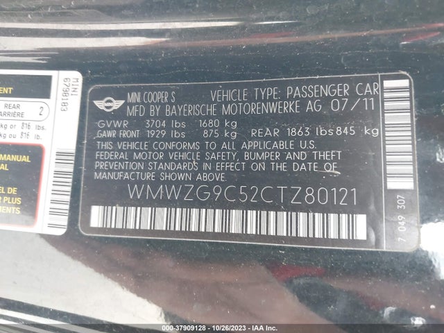2012 MINI COOPER CLUBMAN WMWZG9C52CTZ80121 Photo 8