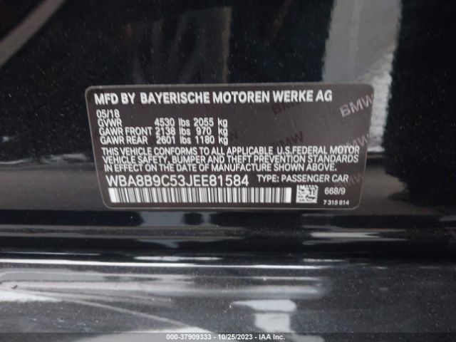 WBA8B9C53JEE81584 BMW 330I