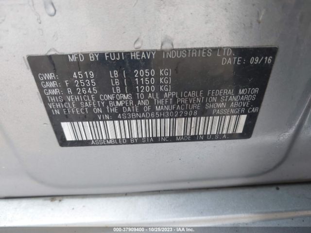 4S3BNAD65H3022908 Subaru Legacy Premium