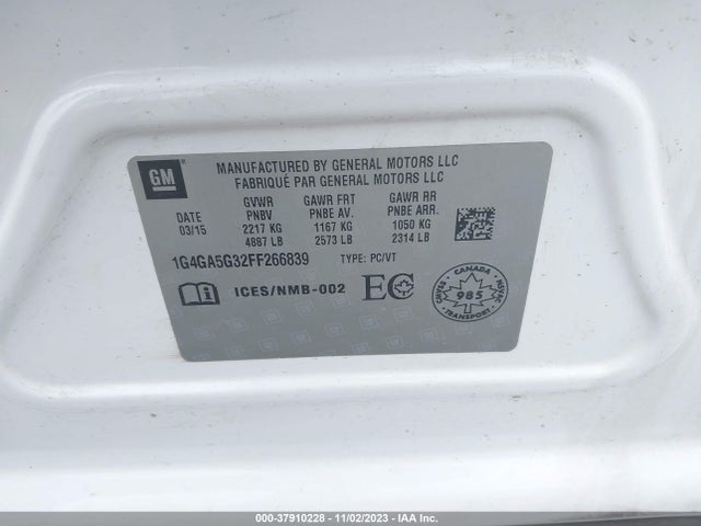 1G4GA5G32FF266839 Buick Lacrosse Base