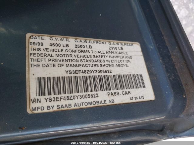 2000 SAAB 9-5 YS3EF48Z0Y3005622 Photo 8