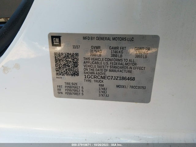Chevrolet Silverado 1500 Wt 2018 1GCRCNEC7JZ186468 Image 9