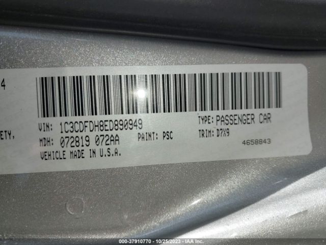 1C3CDFDH8ED890949 Dodge Dart Aero