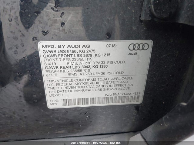 Audi Q5 Premium Plus 2018 WA1BNAFY1J2214329 Image 9